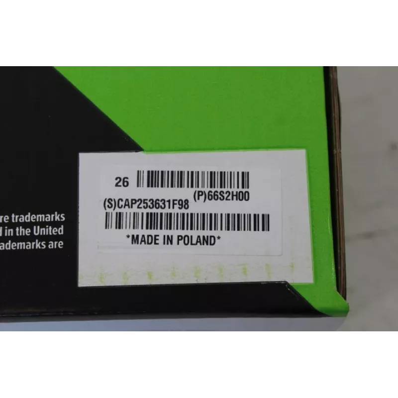 Toner cartridge Lexmark Cartridge CollecReturn Program 66S2H00, black, 28,400 pages — damaged packaging