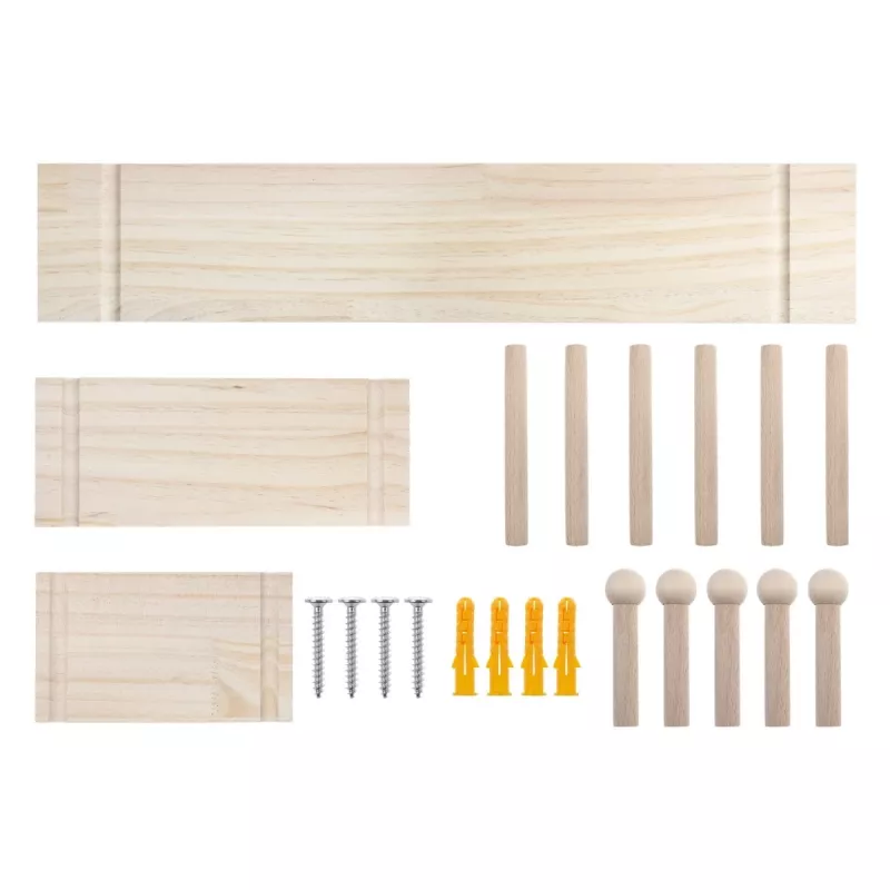 Cable organizer MACLEAN MC-131 WD wooden board for desk and wall mounting, max load 20 kg