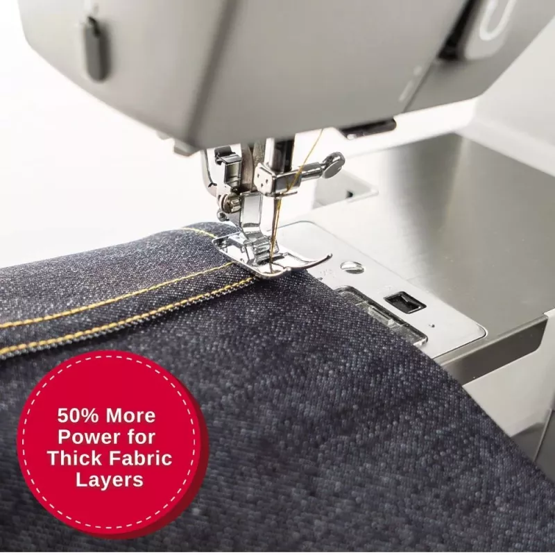 Sewing machine SINGER Heavy Duty 4432 — electric, 32 stitch patterns, 1-step buttonhole, free arm, grey