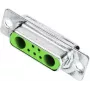 Wire Connector D-Sub 2 Harting 09 69 201 5072 Green Metallic