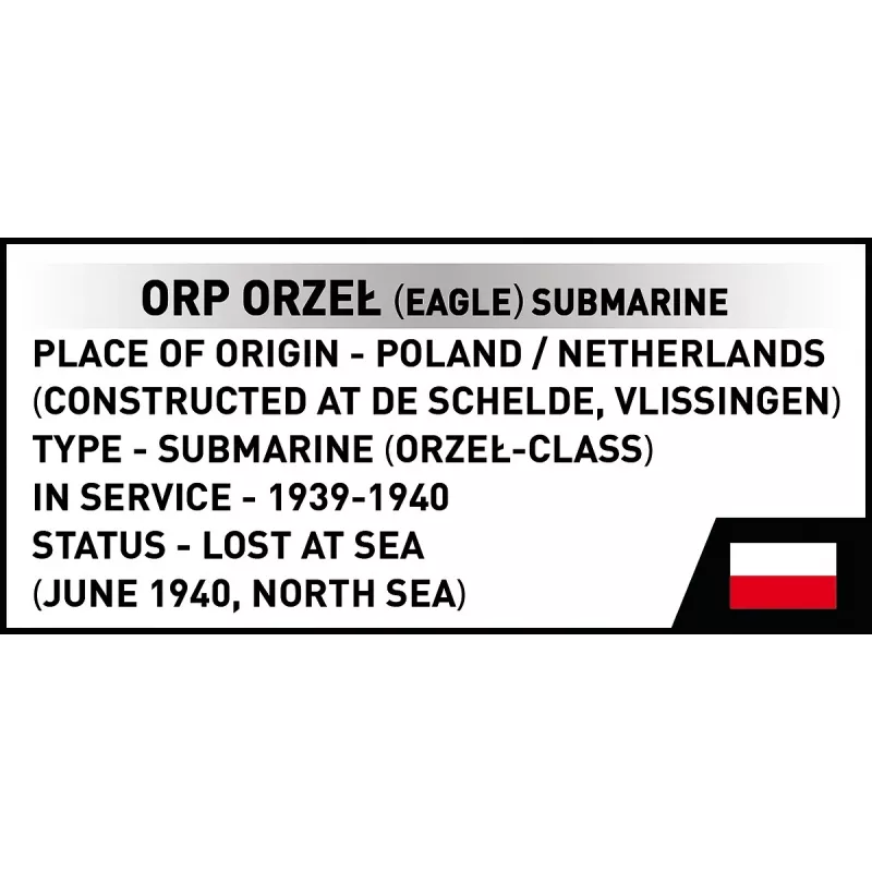 Building set Cobi ORP Orzeł 193 blocks assembly model ship