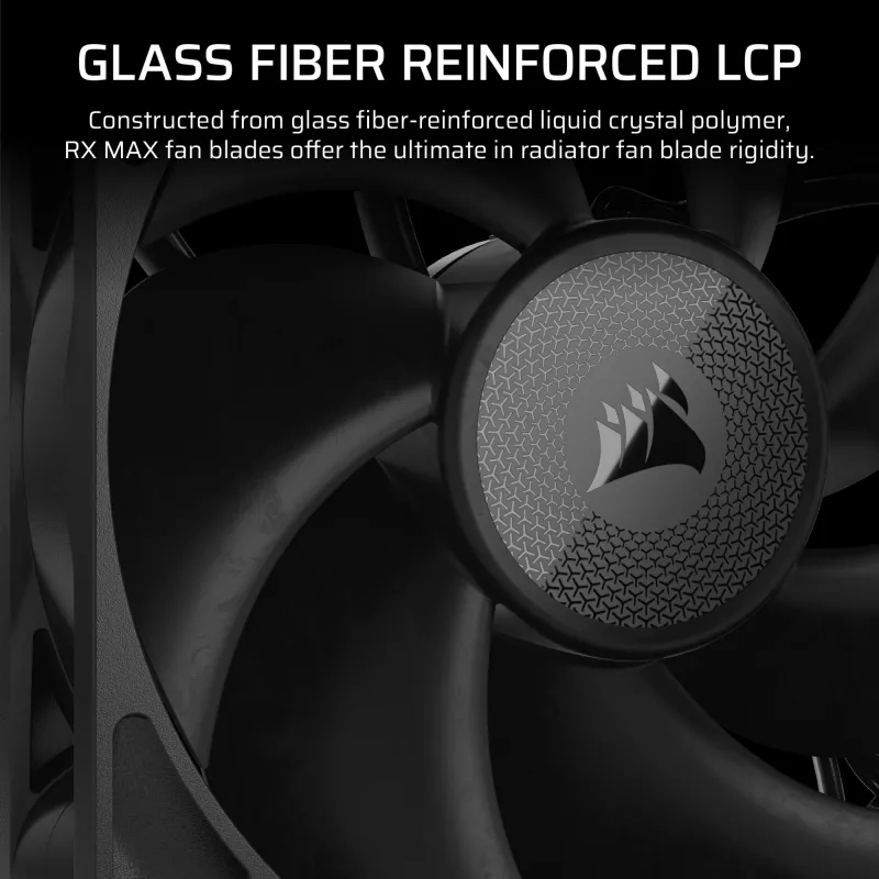 Fan Corsair iCUE LINK RX120 MAX 12 cm Black 3 pcs 400-2000 RPM