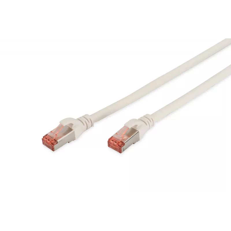 DIGITUS Professional - Patch-Cable - RJ-45 (M) to RJ-45 (M) - 10,0m - SFTP - CAT 6 - IEEE 802,3 - Halogen-Free, Moulded, Snagless - White (DK-1644-100/WH)