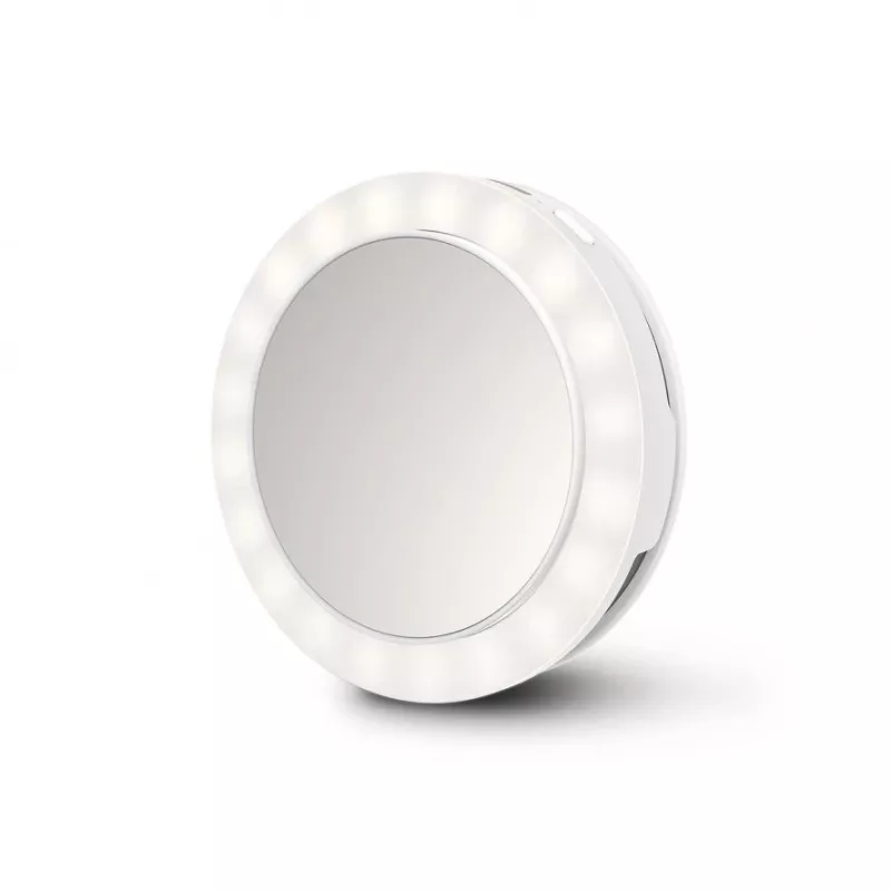 Freestanding Makeup Mirror Medisana 23603 — Round White, Battery Powered, Foldable, Built-in Lighting