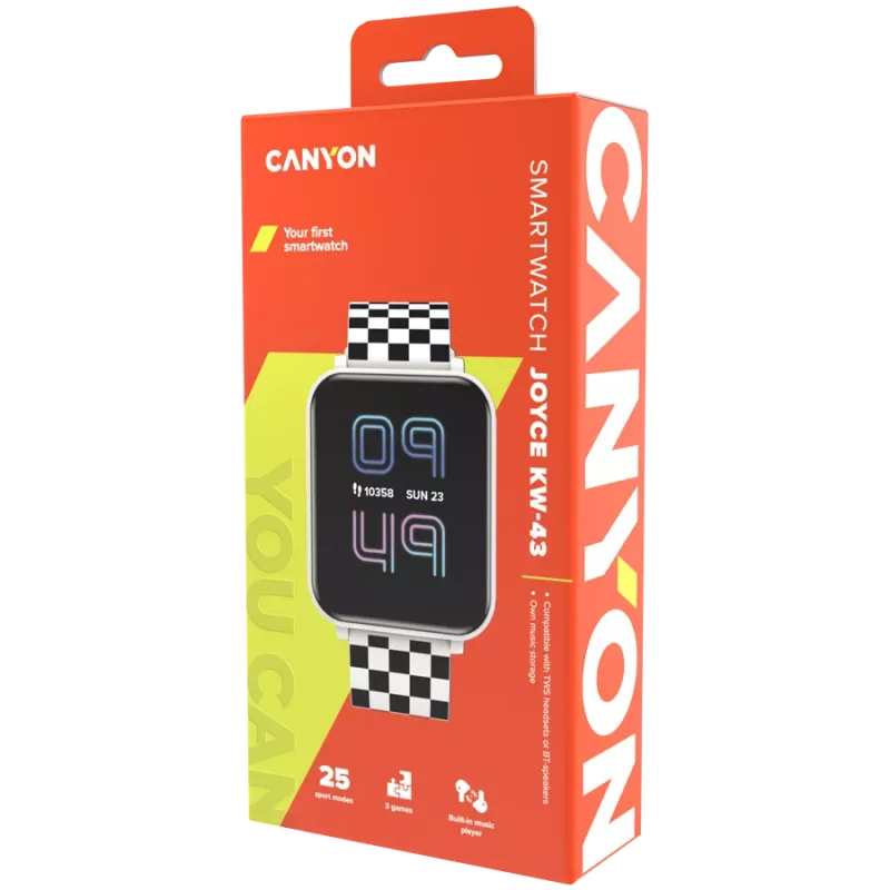 Smartwatch Canyon CNE-KW43 Black White