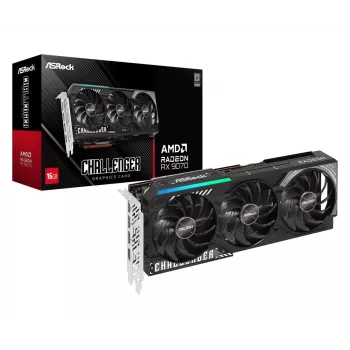 Graphics Card ASRock Challenger Radeon RX 9070 — 16 GB GDDR6, 256-bit, PCIe 5.0, 3x DisplayPort 2.1a + HDMI 2.1b