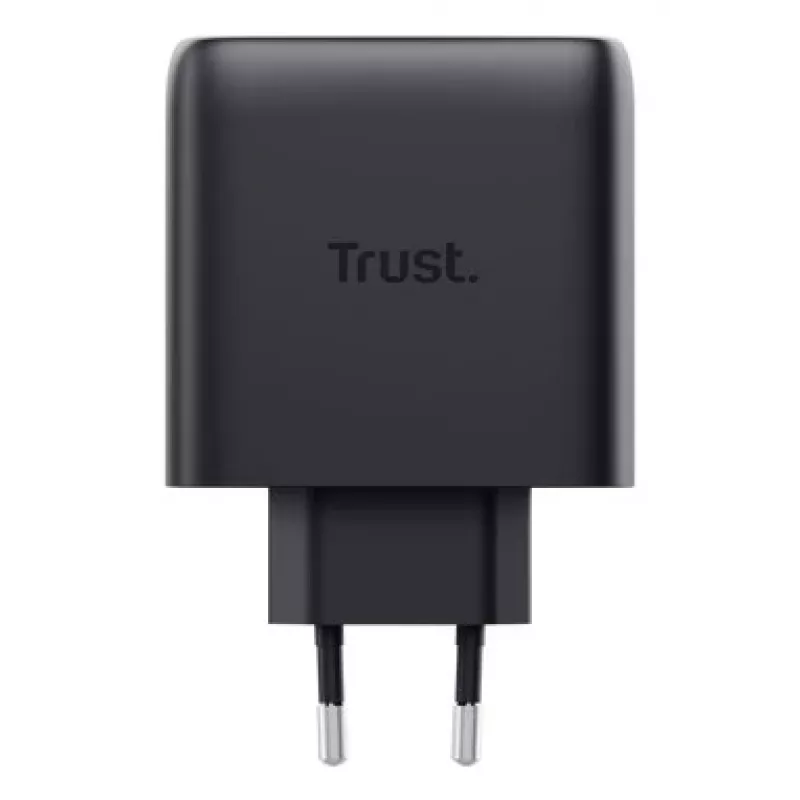 Charger Trust Maxo 65W 2-Port USB-C GaN Charger Fast Charging Black