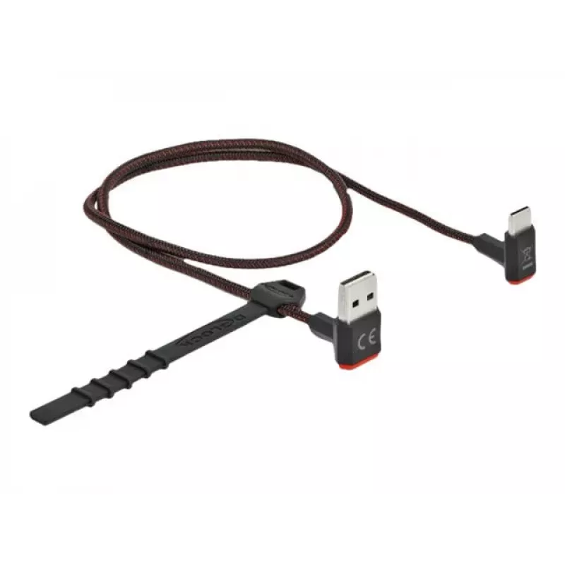 USB Cable DeLOCK EASY-USB 2.0 Type-A male to Type-C male angled 0.5m black