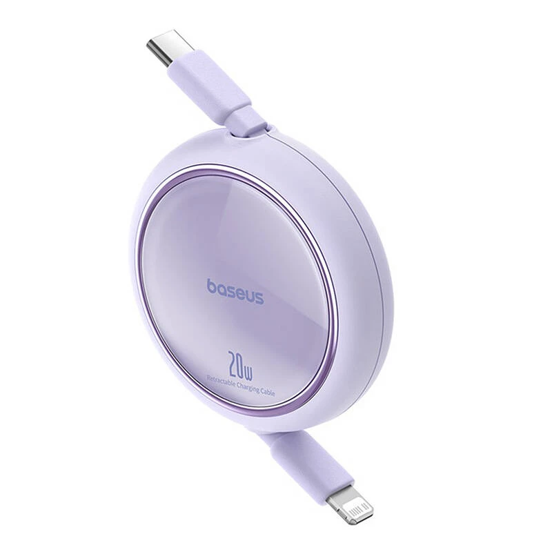 Baseus Free2Pull - 20 W USB-C to Lightning Retractable Cable, 1 m (purple)