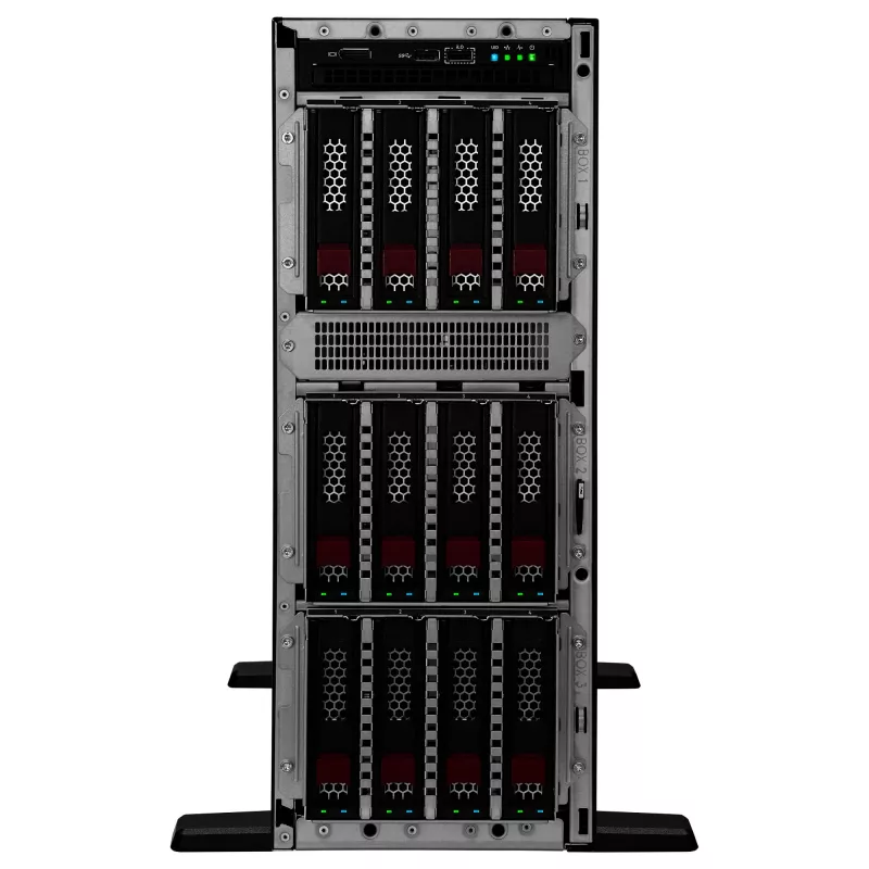 Tower server HP Enterprise ProLiant ML350 Gen11 Intel Xeon Silver 4510 2.4GHz 12c 1P 64GB DDR5 8x SFF 2x1000W