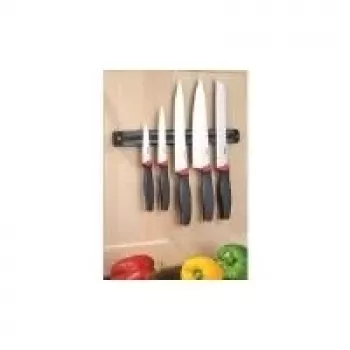 Knife set Esmeyer AUREA 291-423 — 5-piece with magnetic strip, black/red