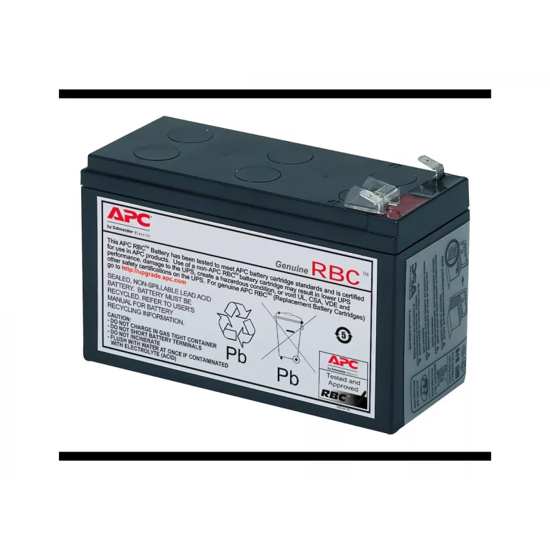 APC Battery Replacement Cartridge APCRBC106 (OEM), Sealed Lead Acid (VRLA), 1 pc(s), Black, RoHS, 2.5 kg, 102 mm