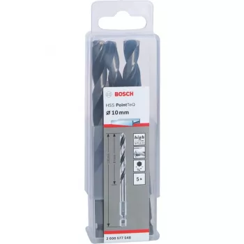 HSS PointTeQ Drill bit for metal twist drill 5 pieces 10 mm hexagon socket length 133 mm