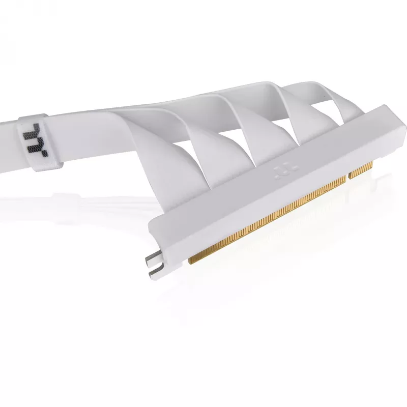 Thermaltake PCI-E 4.0 Dual 90 Degree Riser Cable, 40 cm, White (AC-077-CO6OTN-C1)