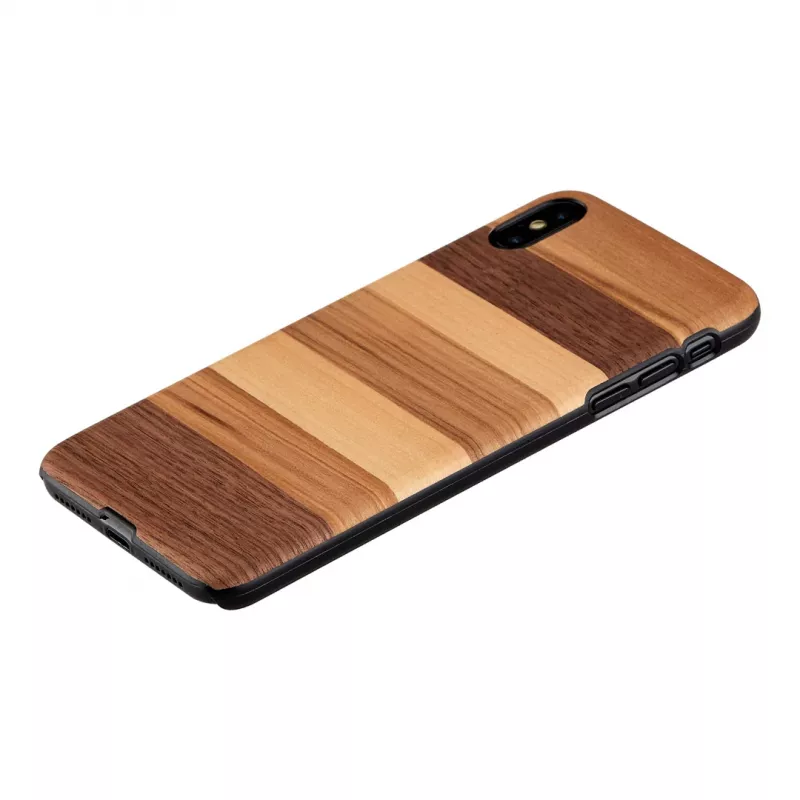 Smartphone case man and wood for iPhone XS Max — black
