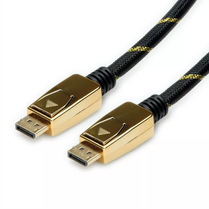 ROLINE 11.04.5920 DisplayPort-Cable 1 m Black - Gold (11.04.5920)