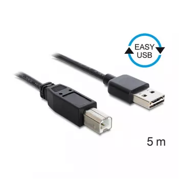 USB Cable DeLOCK 85553 USB 2.0 5m USB A USB B Black