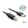 USB Cable DeLOCK 85553 USB 2.0 5m USB A USB B Black