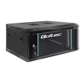 Qoltec 54461 19 inch Wall-Mount Rack Cabinet 4U 600x280x450 mm Black
