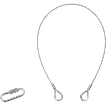 Safety rope EUROLITE B 3x600mm for up to 5 kg, silver
