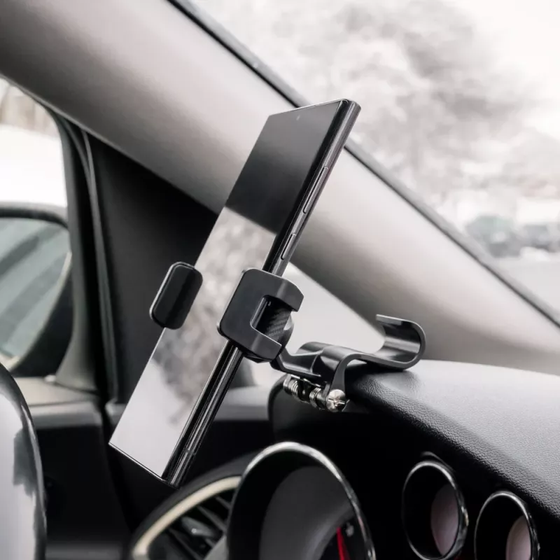 Phone holder Tellur TLL171261 — universal compact adjustable-angle car and desk mount, black