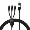 USB Cable Baseus CASS030101 1.2m USB A/USB C USB C/Micro-USB B/Lightning Black