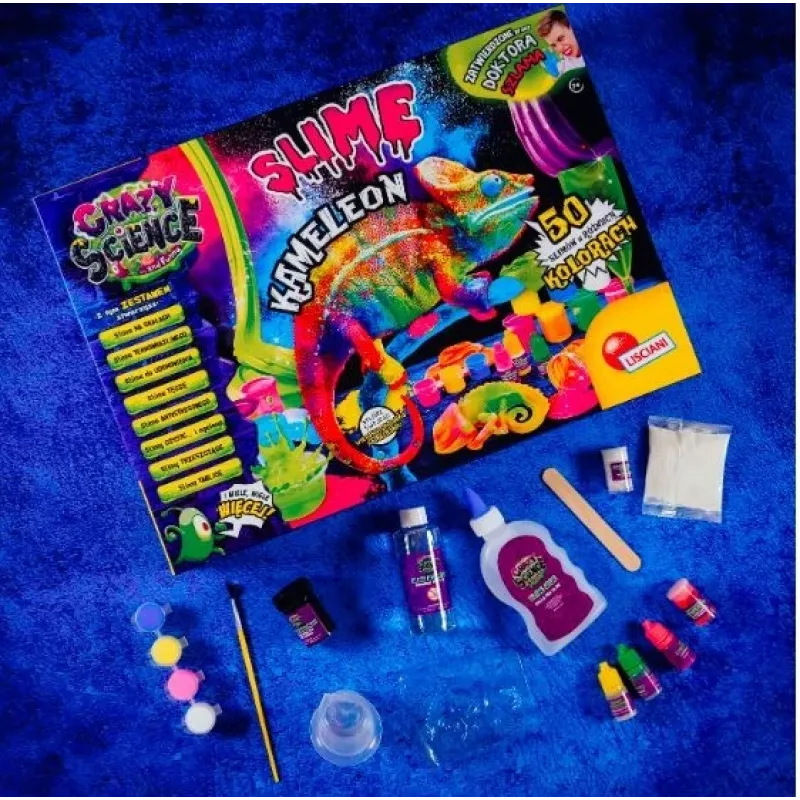 Liscianigiochi Science Kit Crazy Science Slime Chameleon 304-PL89246 – educational slime experiment set