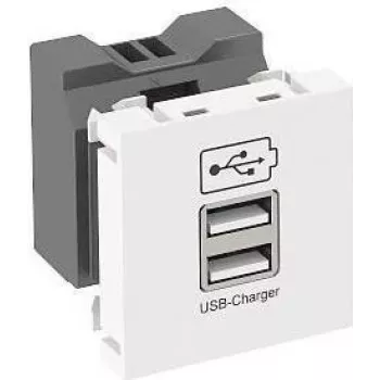 OBO USB Charger m. 2.1A Ladestrom MTG-2UC2.1 RW1 - 45 x 45 mm (6105300)