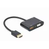 HDMI to VGA adapter GEMBIRD A-HDMIM-HDMIFVGAF-01, HDMI male to VGA output, 0.15 m, black