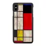 Smartphone case iKins for iPhone XS Max Mondrian Black – protective cover, hard shell