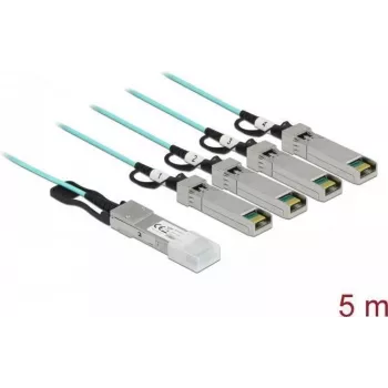 Active Optical Cable QSFP+ to 4 x SFP+ 5 m DeLOCK 84069
