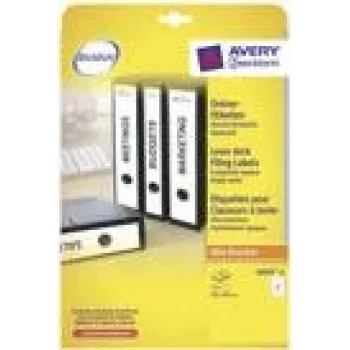 Binder Labels Avery L6059-25 White 59 x 297mm