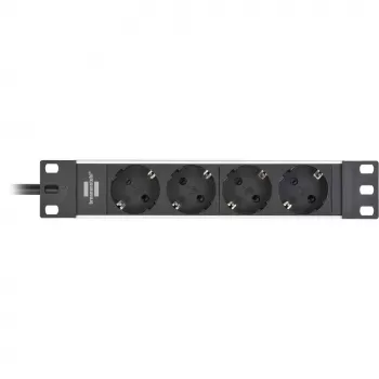Brennenstuhl 1390007004 Extension Cable 2 m 4 AC-Outputs Indoor Black - Silver (1390007004)