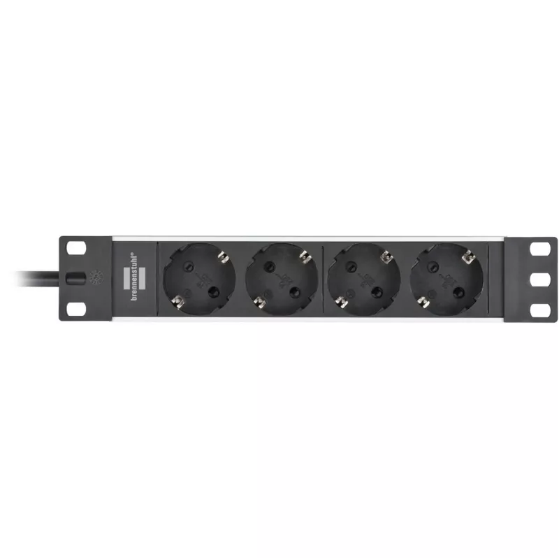 Brennenstuhl 1390007004 Extension Cable 2 m 4 AC-Outputs Indoor Black - Silver (1390007004)