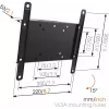 Wall mount Vogel's MA2010-A1 Tilt for 26–40 inch TVs, max weight 30 kg, black