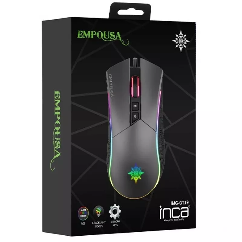 INCA Gaming Mouse IMG-GT19 4800 DPI. RGB. 7 Buttons. USB. SW retail