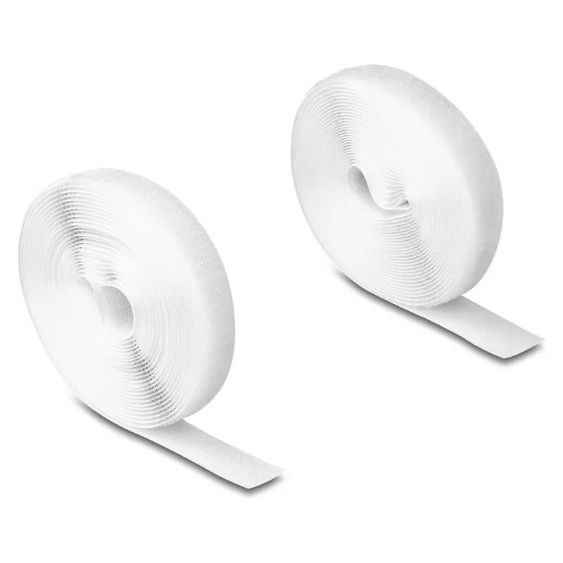 DeLOCK Heavy-duty Hook-and-Loop tape 5m x 20mm white