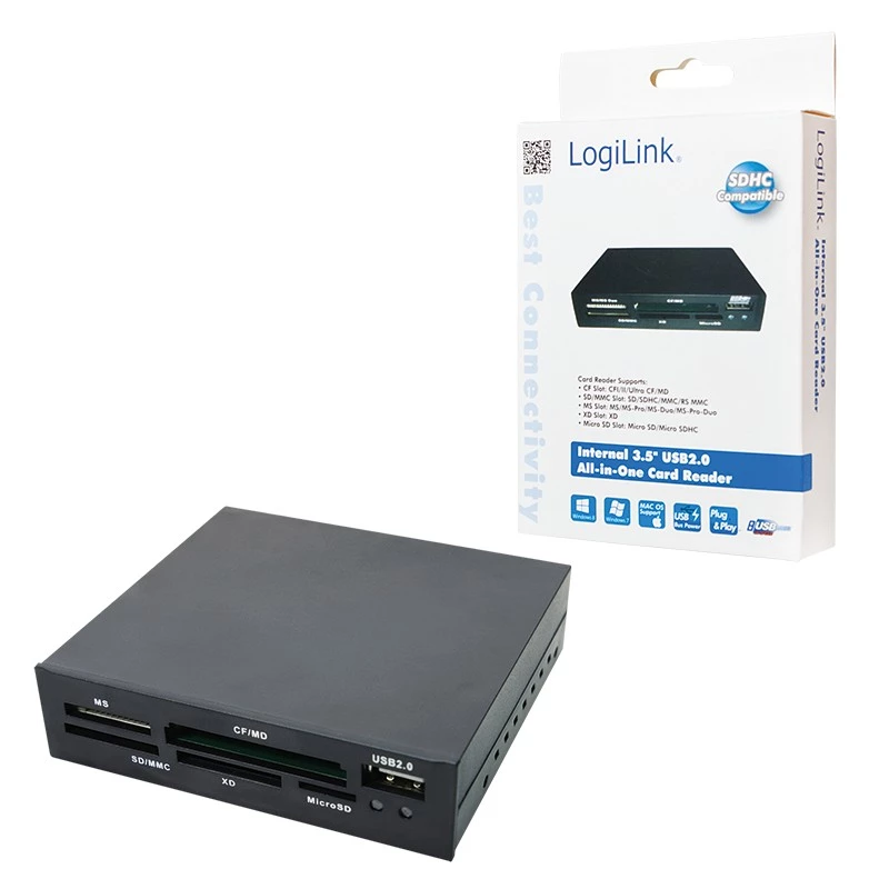 LogiLink CR0012 Card Reader USB 2.0 Internal Black
