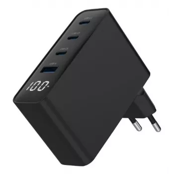 Gembird TA-UC-PDQC100LCD-01-BK mobile device charger Laptop, Smartphone Black AC Fast charging Indoor