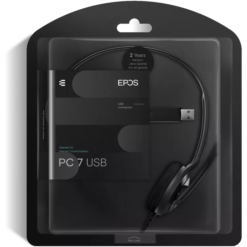 Sennheiser PC 7 USB Headset Wired Headband Office/Call Centre USB Type-A Black