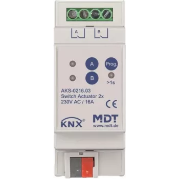 MDT technologies switching actuator 2-way 2TE REG, 16A, 230VAC AKS-0216.03 (AKS-0216.03)