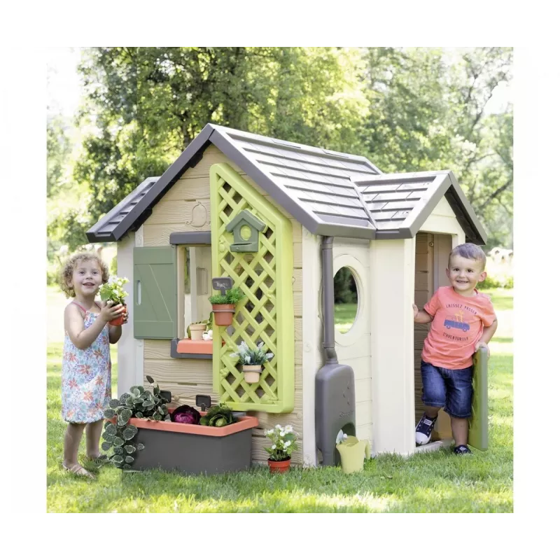 Playhouse SMOBY 810408 floorstanding outdoor playhouse for ages 2+ multicolour with 1 door