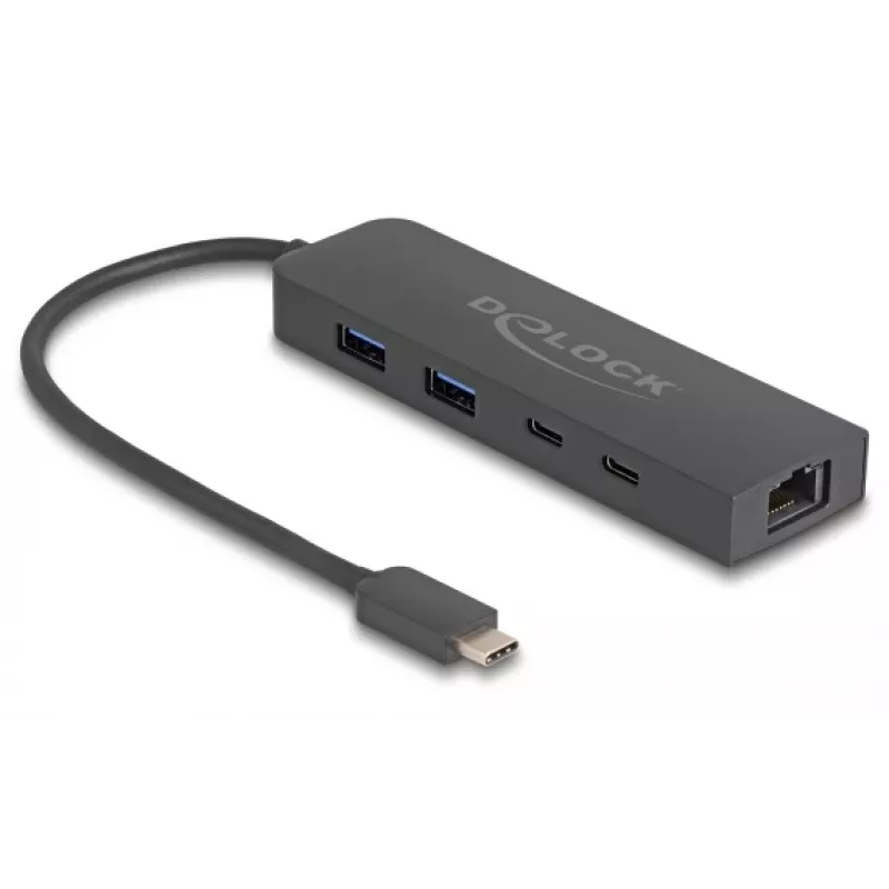 USB Hub DeLOCK 10 Gbps with 2.5 Gigabit LAN and PD 85 Watt