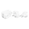 Wall charger Belkin BOOSTCHARGE 100W 2C1A WCH016HQWH with interchangeable plug