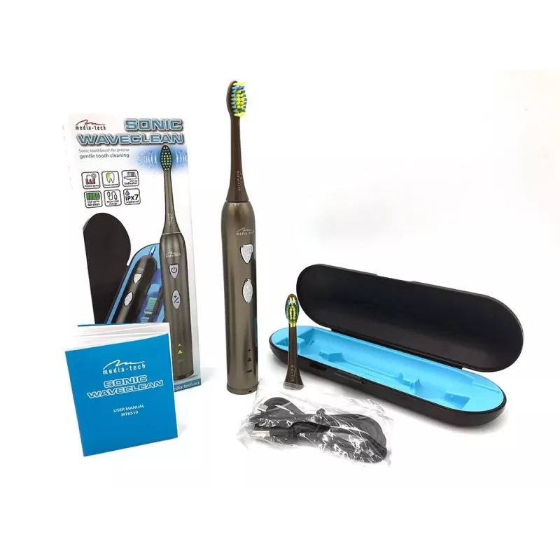 Toothbrush Media-Tech SONIC WAVECLEAN Adult Brown