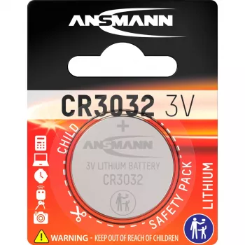 Ansmann button cell 3V Lithium CR3032, 1 piece blister (1516-0013)