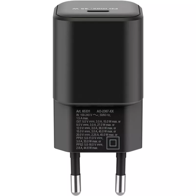 Goobay Charger 65331 Indoor AC Fast Charging Black USB Type-C