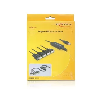 DeLock USB2.0 > 4 x Serial Adapter - Serial Adapter - USB - RS-232 x 4 (61887)