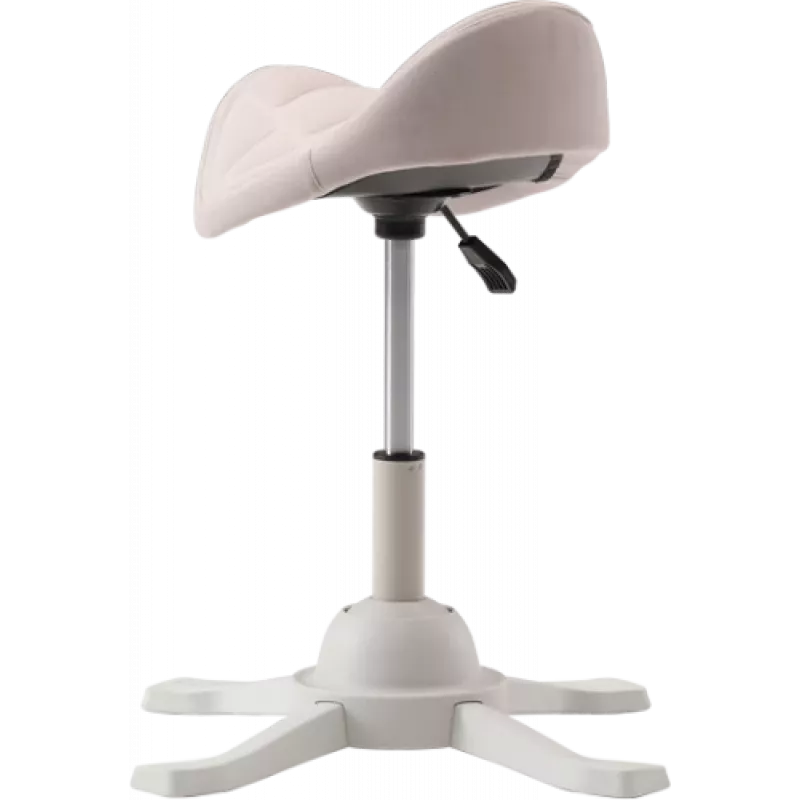 Up Up Toronto ergonomic balance stool White, Ivory fabric, longer gas lift
