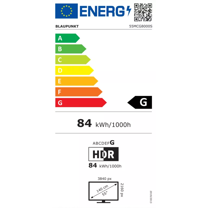 Blaupunkt Mini LED TV | 55MCG8000S | 55 | Smart TV | Google TV | Black